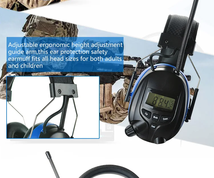 Bluetooth слуховой протектор AM FM радио наушники для женщин электронный шумоподавление ушной муфты стрельба Кошение защита ушей наушники