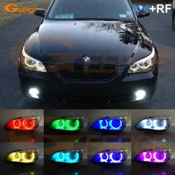 Для BMW E60 E61 520i 525I 530I 540I 545I 550I M5 2003-2007 галогенная фара RF Bluetooth управление многоцветные RGB светодиодные глаза ангела
