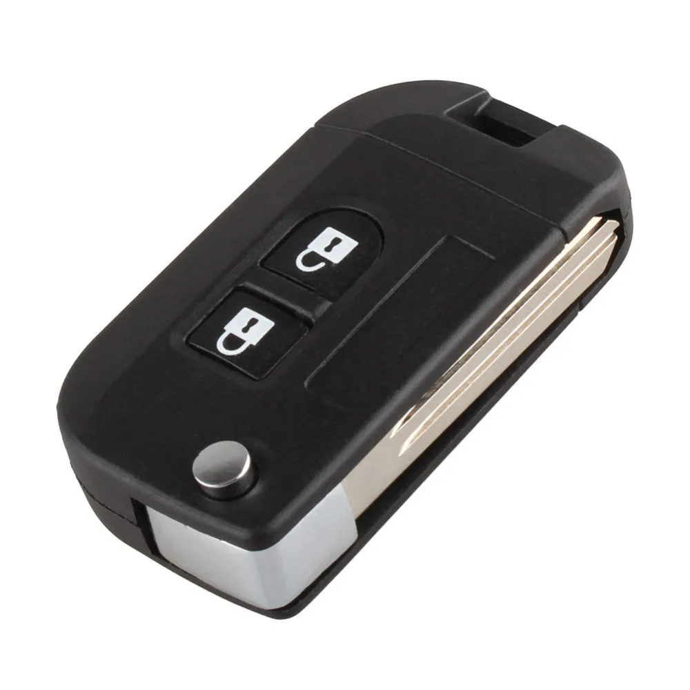 

2 Button Flip Folding Remote Key Case Shell For Nissan MICRA NOTE NAVARA