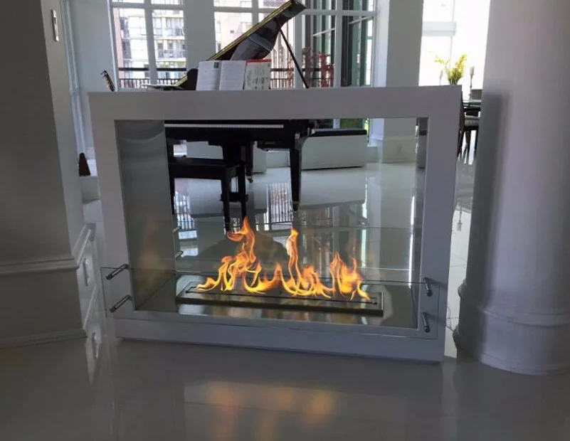 2 sided electric fireplace