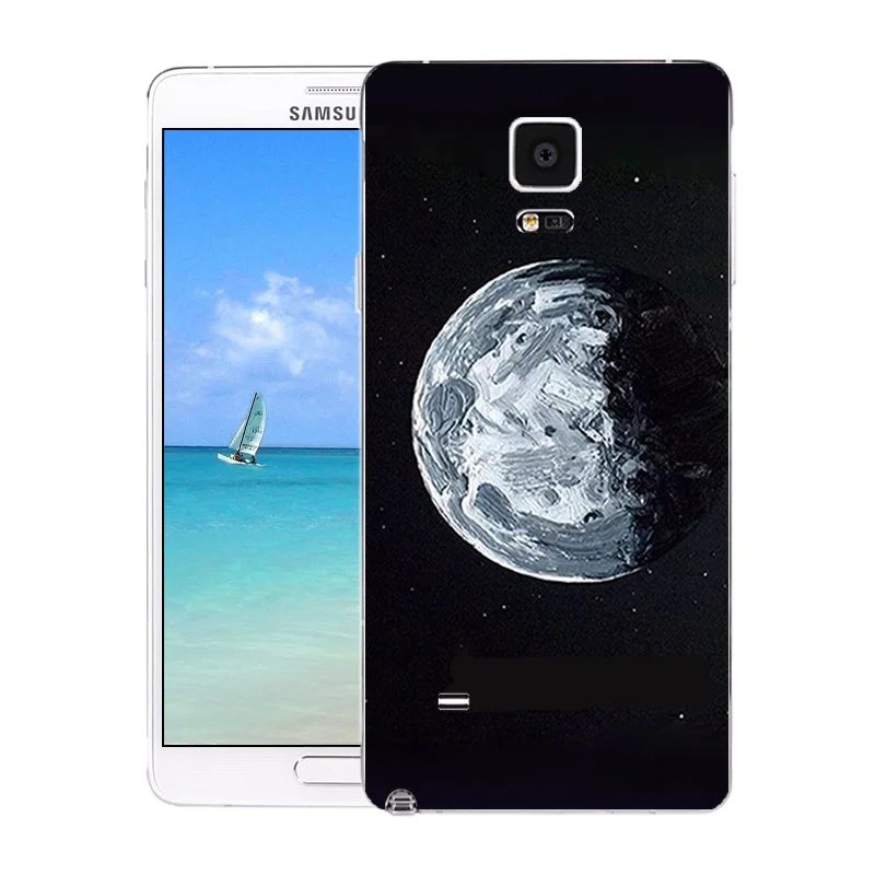 Чехол для Samsung Note 4 силиконовая задняя крышка чехол телефона Galaxy note4 с принтом в