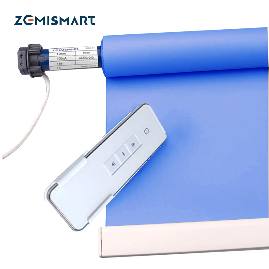 

Customized Electric Curtain with Blue Blind Cutomation Matte waterproof Roller Blinds with Motor (Unit Price/ SQ meter)