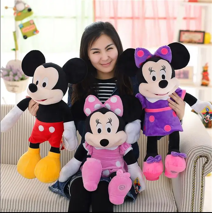

1pc 50cm Minnie Mouse Minnie Mickey Goofy Pluto Donald Duck Plush Stuffed Toys Mickey Dolls Best Gifts for Girlfriend Girls