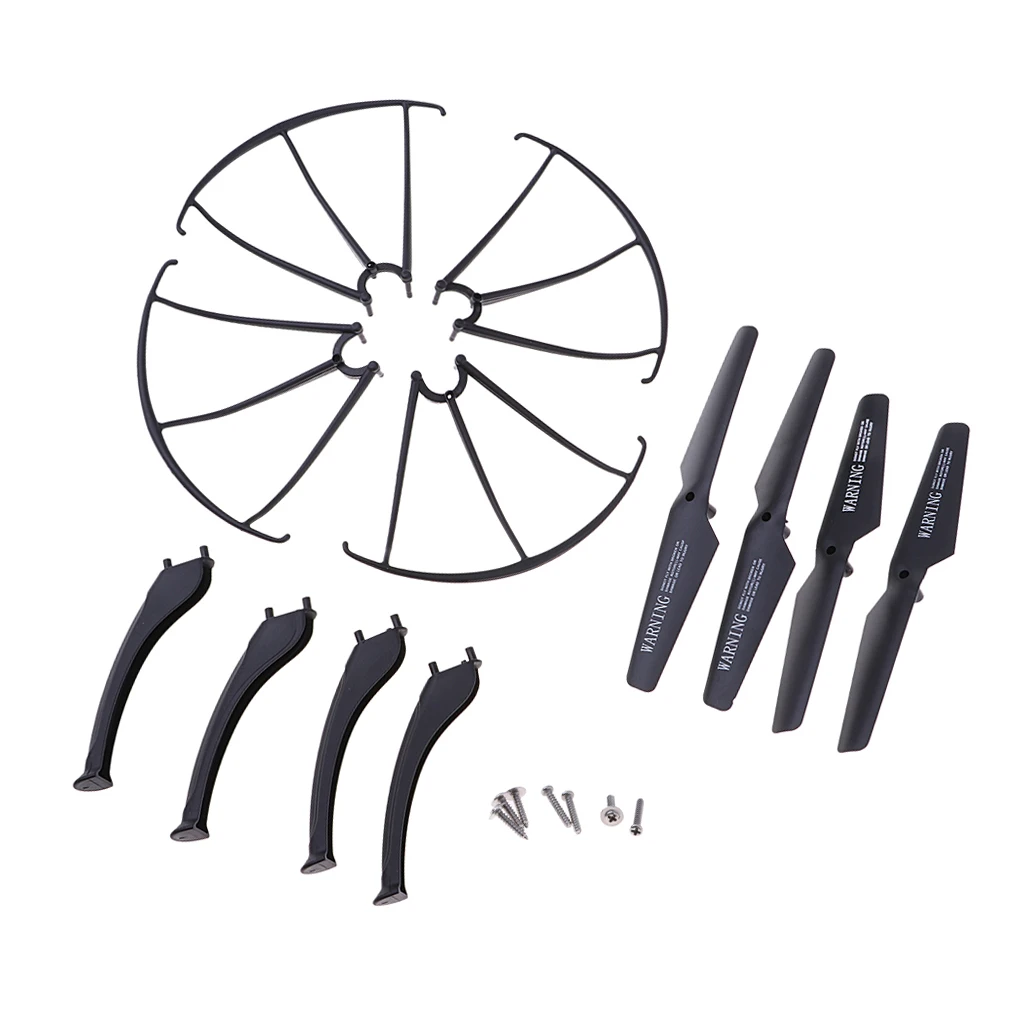 4Pcs Propeller + 4Pcs Landing Gear + 4Pcs Prop Protector for SYMA X5SC X5SW