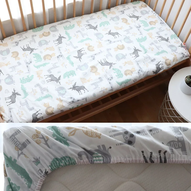 Детские простыня для новорожденных хлопок Мягкий кроватки простыня для детей матраса: 130x70 см позволяют пользовательские сделать - Цвет: Animals