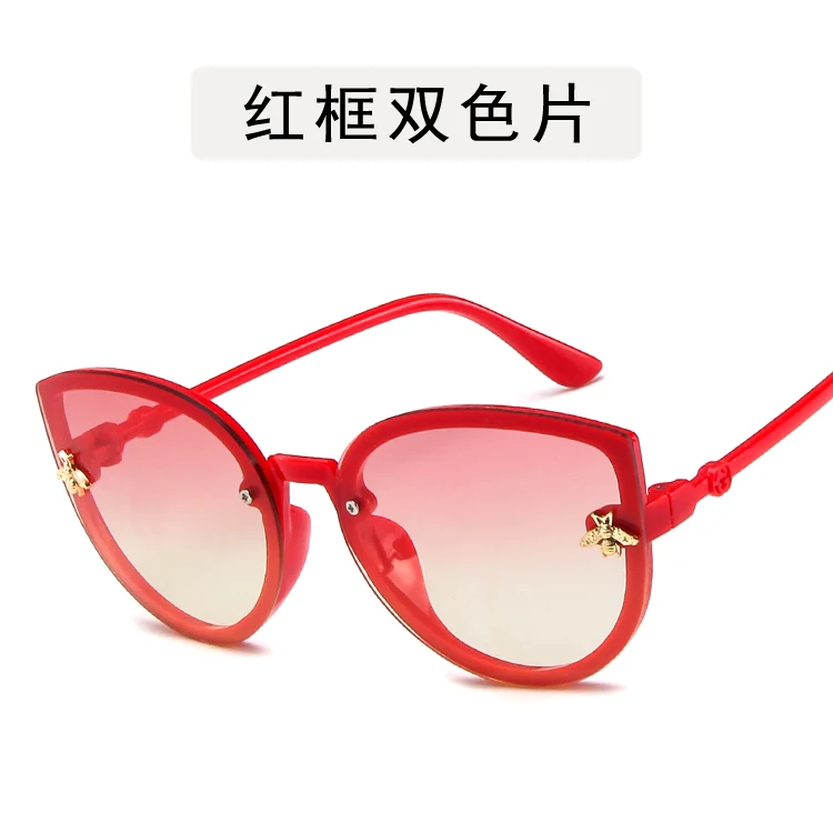 Модные детские солнцезащитные очки для девочек и мальчиков, детские солнцезащитные очки, винтажные Ретро-фестивальные очки oculos infantil - Цвет линз: red-shuangse