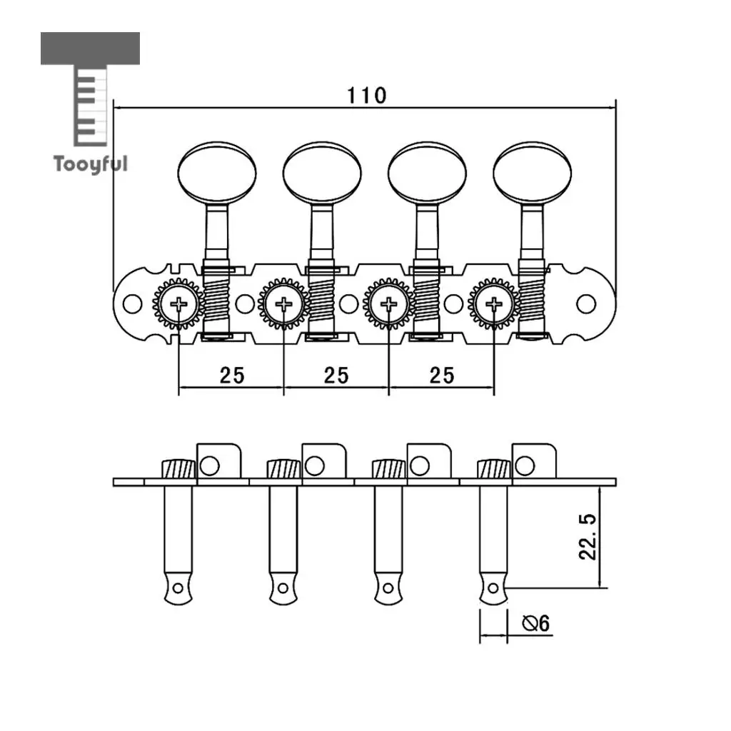 Tooyful высокое качество никелирование сталь заблокирован гитары струны Колышки Тюнеры машинные головки 4L 4R для мандолин инструменты