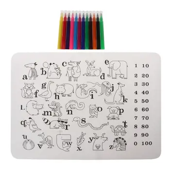 

Waterproof Dinnerware Tableware Kids Washable Coloring Placemat Babies Silicone BPA Free Baby Feeding Dishes Hot