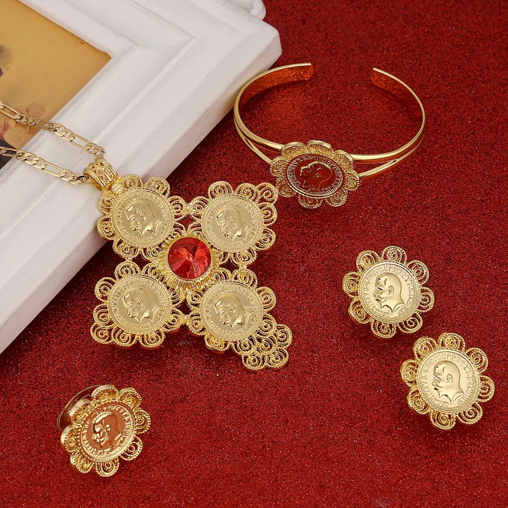 Набор украшений для женщин и мужчин набор с сине зеленым камнем|cross jewelry set|jewelry sets