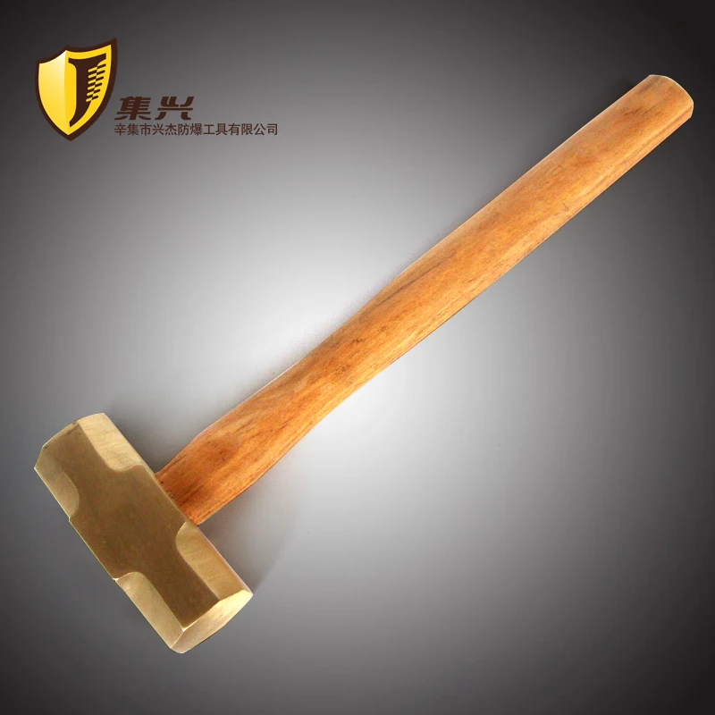 

5.4kg/12lb Brass Sledge hammer with wooden handle,Brass octagonal hammer with wooden handle