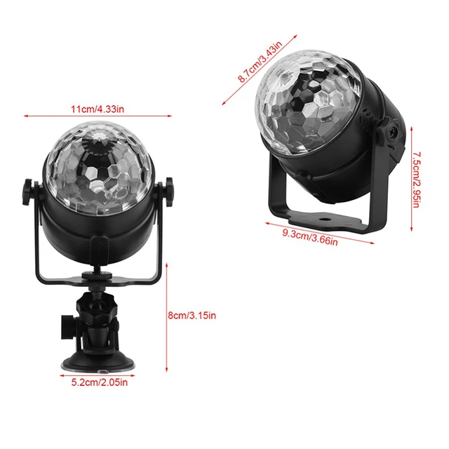 Palla Disco LED Con Telecomando - Luci RGB Che Ballano A Ritmo Di Musica Per Feste - Foto 6