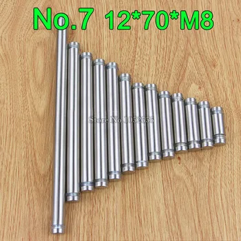 

200PCS Stainless Steel Hollow Advertising Nails M8 Double Head Screws Billboard Wall Glass Standoff Pins 12mmX70mm/0.47''X2.76''