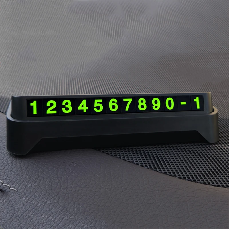 Car Styling Temporary Parking Card Phone Number Card Plate Luminous