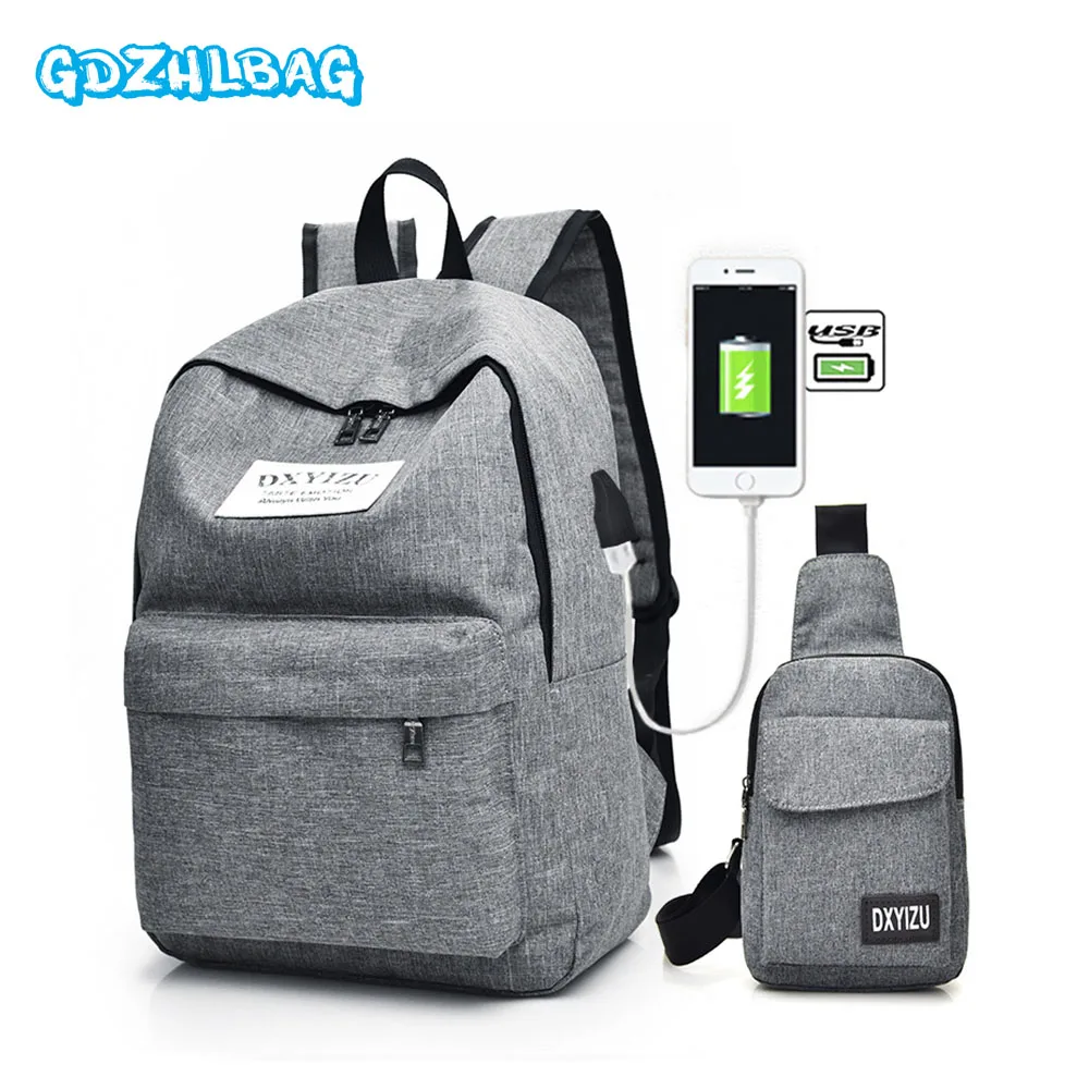 GDZHLBAG 2017 New USB Charge Anti Theft Backpack Men Travel Security