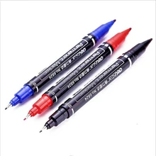 Эффективный детский канцелярский двойной масляный маркер маленькая двойная маслянистая ручка-закладка Студенческая живопись Эскиз CD диск ручка 3 шт