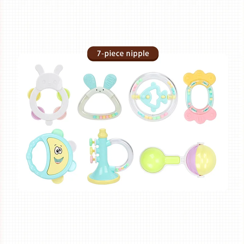 7pcs Baby Toys 0-12 Months Rattles oyuncak Mobiles Rattle Bed Children Speelgoed Educational Toy Bell Newborns Beanbag For Girls