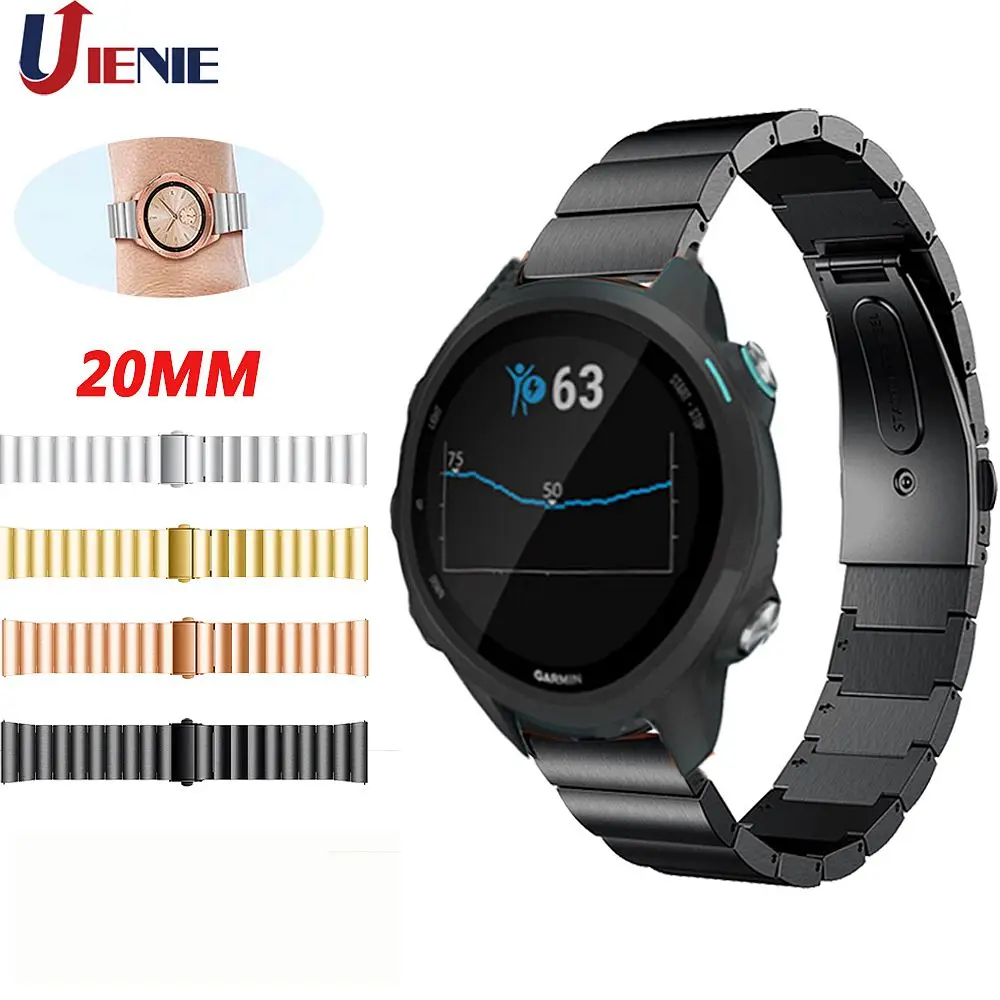 Ремешок для часов Garmin Forerunner 645 245 245M Vivoactive3 умный браслет из нержавеющей стали