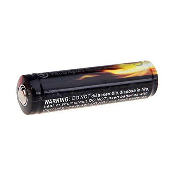 Black Trustfire 2шт 14500 3,7 V 900 mAh литий-ионный аккумулятор с щит защиты печатной платы+ фонарик(черный - Цвет: Black