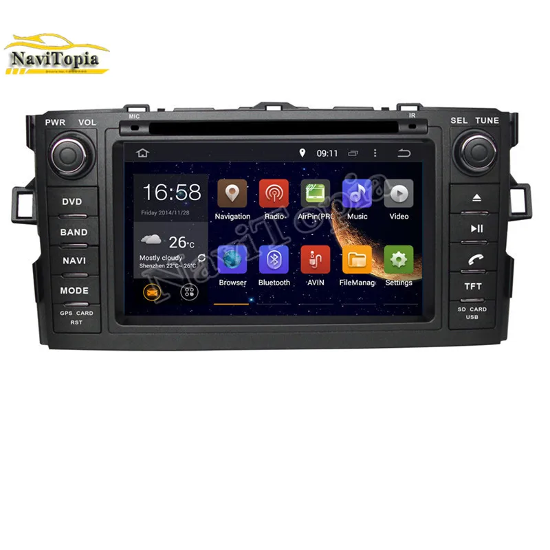 NAVITOPIA 4G ram 64G rom PX6 шесть ядер Android 9 0 автомобильный DVD gps навигатор для Toyota Auris Corolla