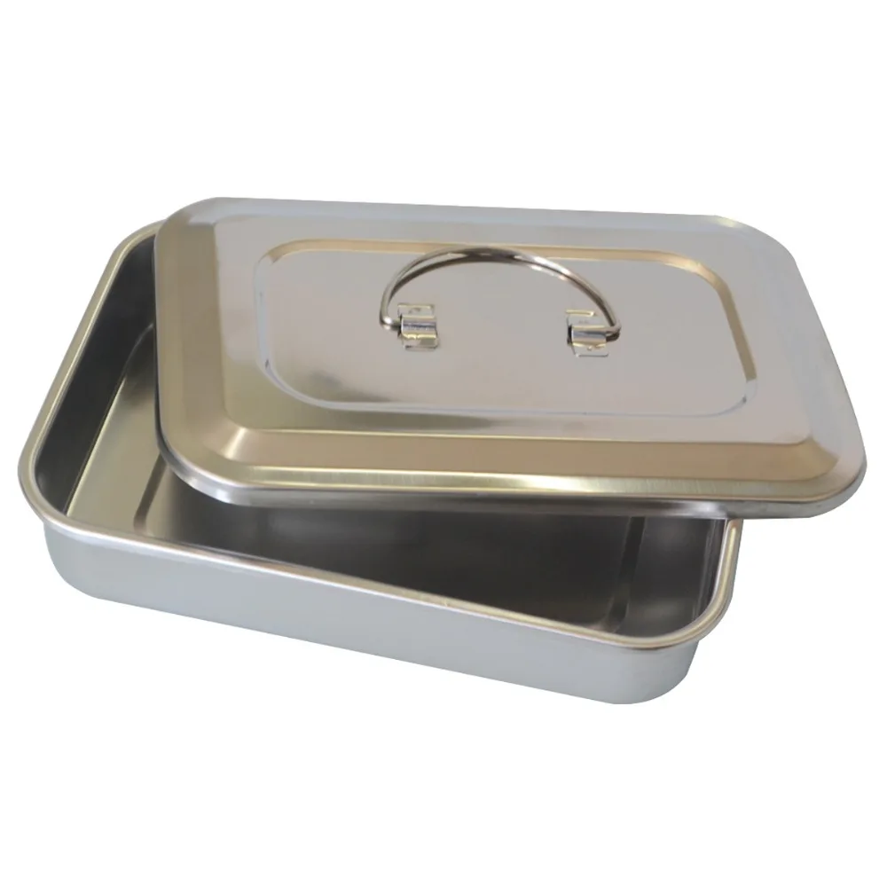 1pcs Surgical Stainless Steel Ware Sterilizing Container Antisepsis Box Dental Lab Instrument Medical Disinfection Tools
