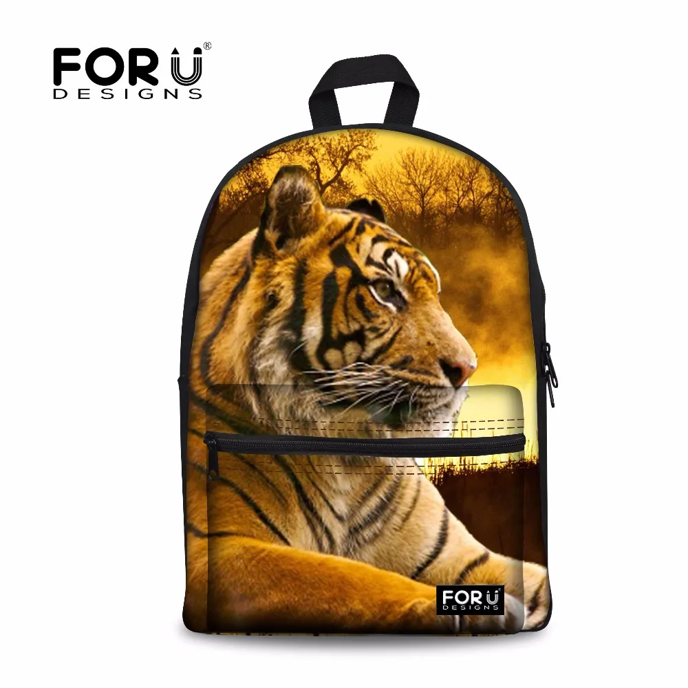 FORUDESIGNS/принт со львом детские школьные сумки, крутой животный дизайн Молодежная Детская школьная книга Сумка, подростковая обувь для мальчиков Модная парусиновая школьная сумка
