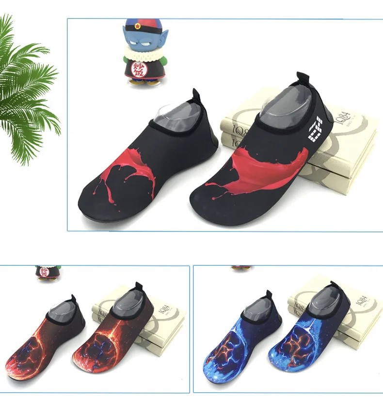 1 (15)CGILO CUBE Light Aqua Shoes Men Women Color lines Wade Convenient Beach Sports Running Shoes