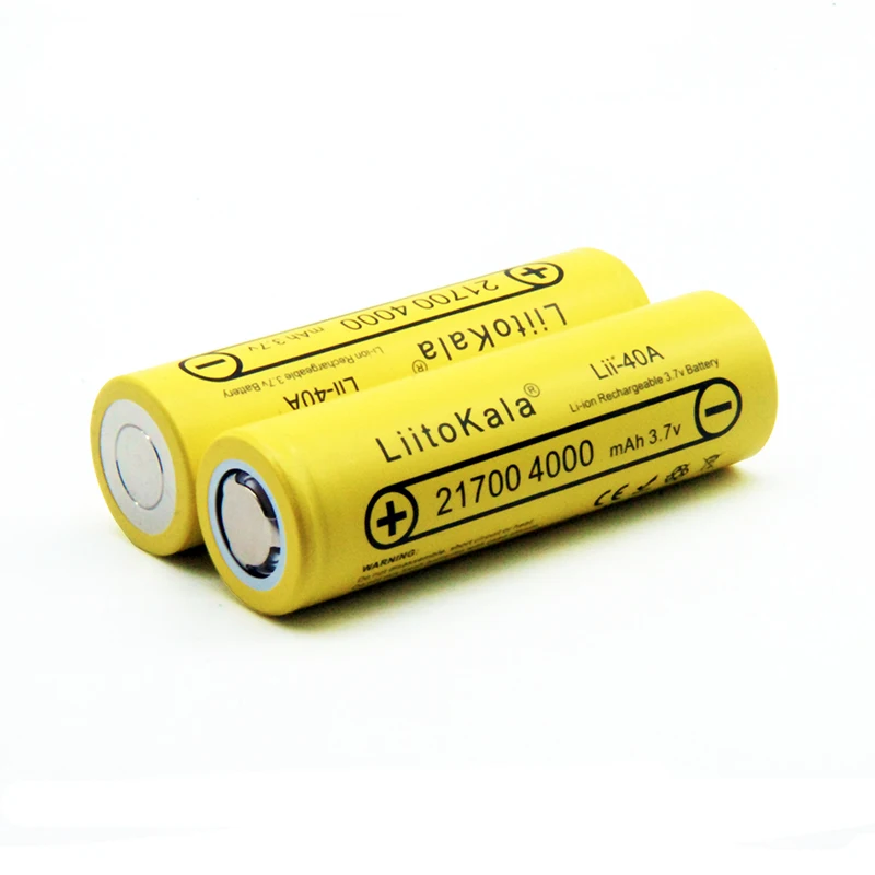 100 шт LiitoKala Lii-40A 21700 4000mah Li-Ni батарея 3,7 V 40A для высокоразрядного модового комплекта 3,7 V 15A