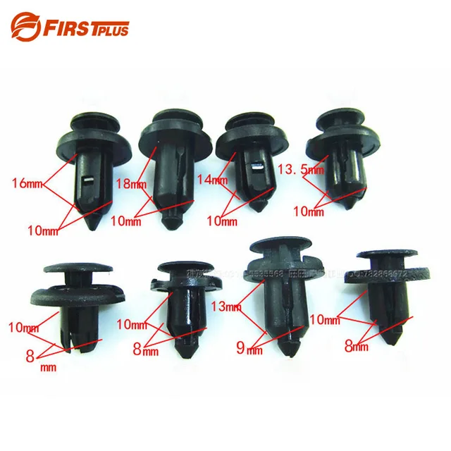 100 X Car Auto Plastic Push Type Rivet Retainer Fastener Bumper Fender