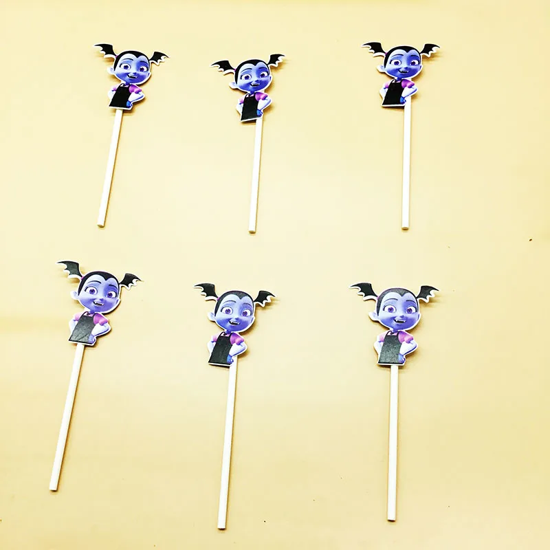 

Vampirina cake topper 6pcs/lot Vampirina theme cupcake topper picks Vampirina theme birthday party supplies Dessert baking decor