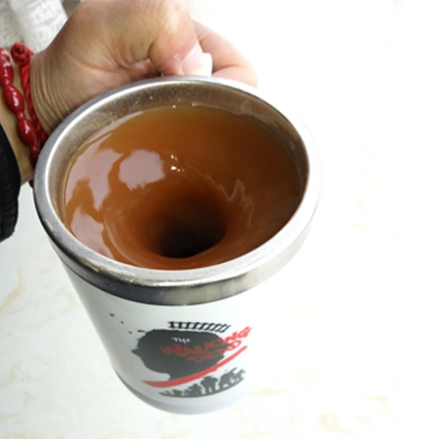 walking dead Self Stirring Stainless Steel Electric mixer Automatic Coffee Mug
