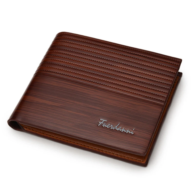 Brand Fashion Solid Leather Men Wallets Simple Style Purse With Card Holders Money bag for male