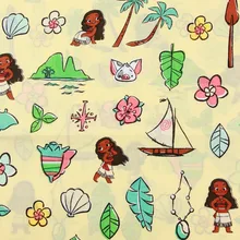 50*140 см принцесса Океаническая рыба Моана хлопок ткань Лоскутная Ткань мультфильм детский текстиль для детского постельного белья для Diy шитья Тильда кукла