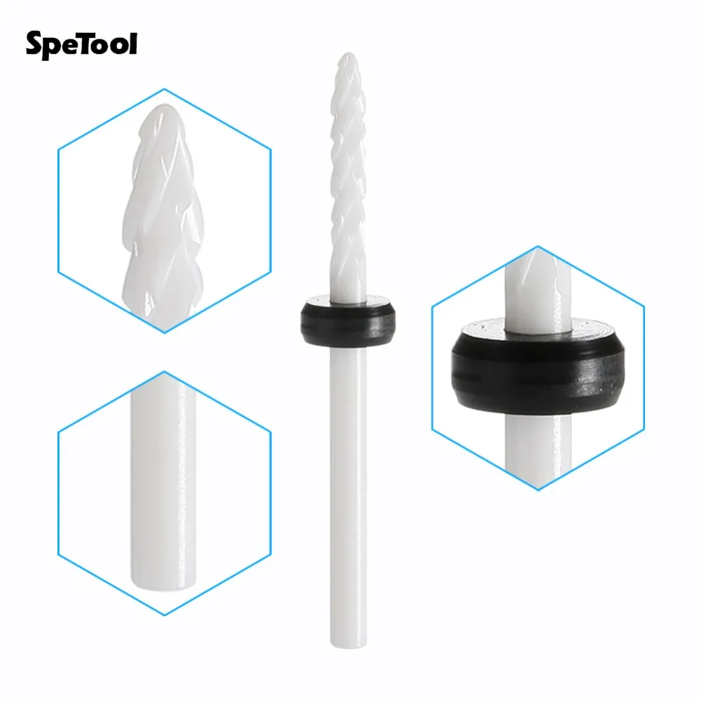 

SpeTool High Quality Ceramic Nail Drill Bit FA Type Fine Extra Coarse Teeth For Electric Manicure Pedicure Nail Drill Machine