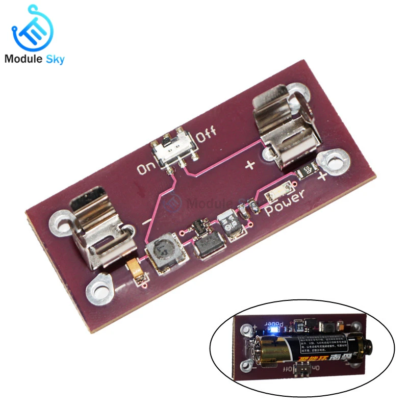 

LilyPad AAA Battery Step-Up Module DC 1.2V to 5V Power Supply Module Voltage Regulator Converter For Arduino