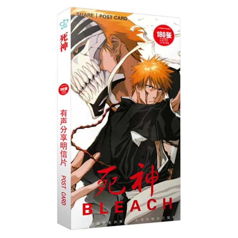 

180pcs/Set Anime Bleach Kurosaki Ichigo Postcard/Greeting Card/Message Card/Christmas and New Year gifts