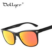 Dollger, классные мужские солнцезащитные очки для вождения поляризованные алюминия и магния роскошный Брендовая дизайнерская обувь с зеркальным покрытием линз, солнечные очки с коробкой D13