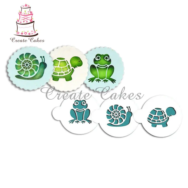 

Pond Critters Cookie Stencil Set, Stencil for cake decorating,Cookie Stencil ST-504
