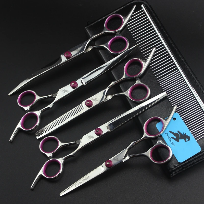 Najtaniej 7.0 calowy zestaw nożyczek do strzyżenia zwierząt domowych proste cięcie zębów cięcie nożyczek do kości ryb