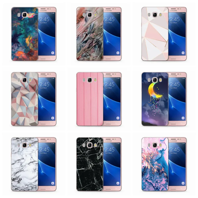 Чехол для Samsung Galaxy A3 A5 2016 2015 2017 prime J1 J3 J5 J7 ТПУ чехол с цветными цветочным рисунком