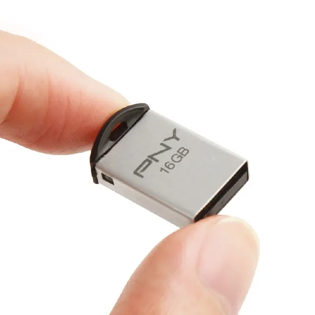 PNY Mini USB Flash Drive Micro M2 16GB USB 2.0 Memory Stick Metal Pen