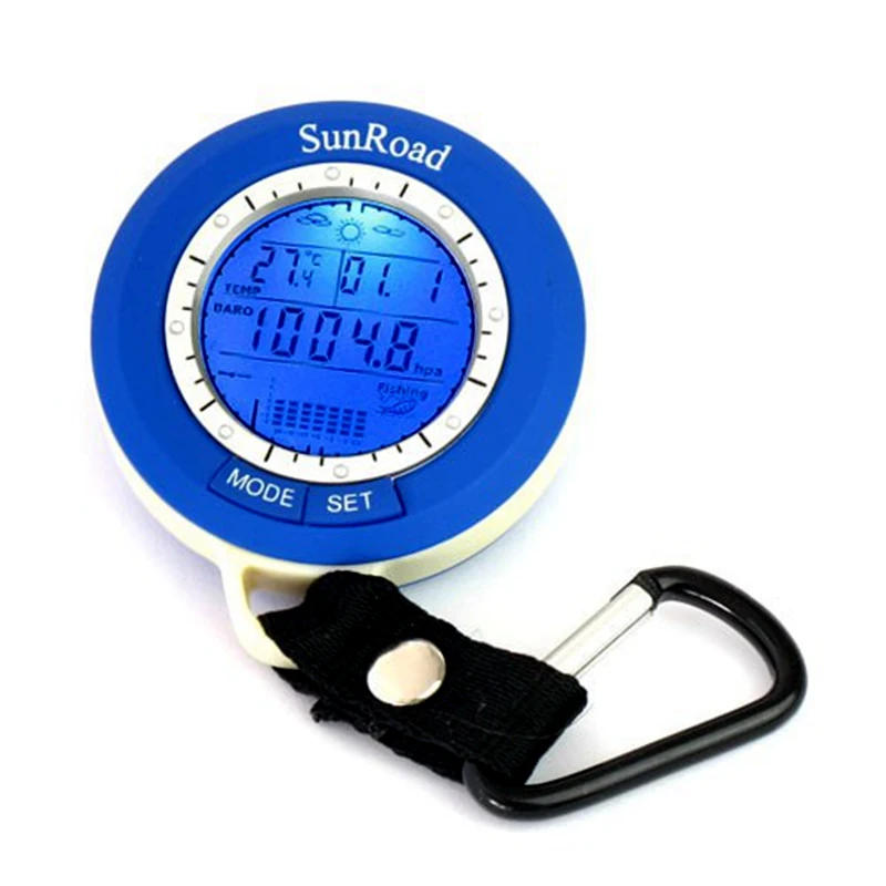 Светодиодный мини-Барометр для рыбалки с цифровым термометром, альтиметр, погода, водонепроницаемый, мультитемп, катушка, приманка, леска, рыболокатор