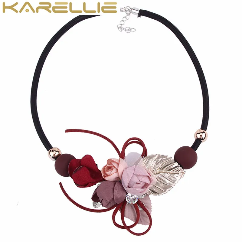 Karellie Ожерелья для мужчин Подвески модные Стиль веревку цепи цветок колье Цепочки