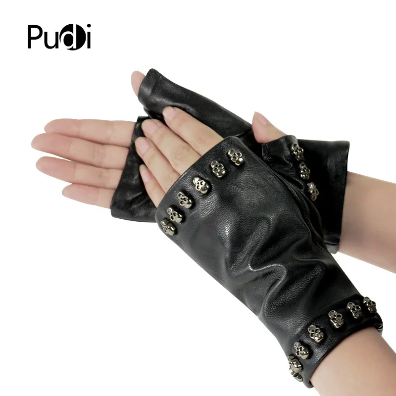 

PUDI GL830 women's genuine leather glove real sheep leather brand new fashion half finger gloves