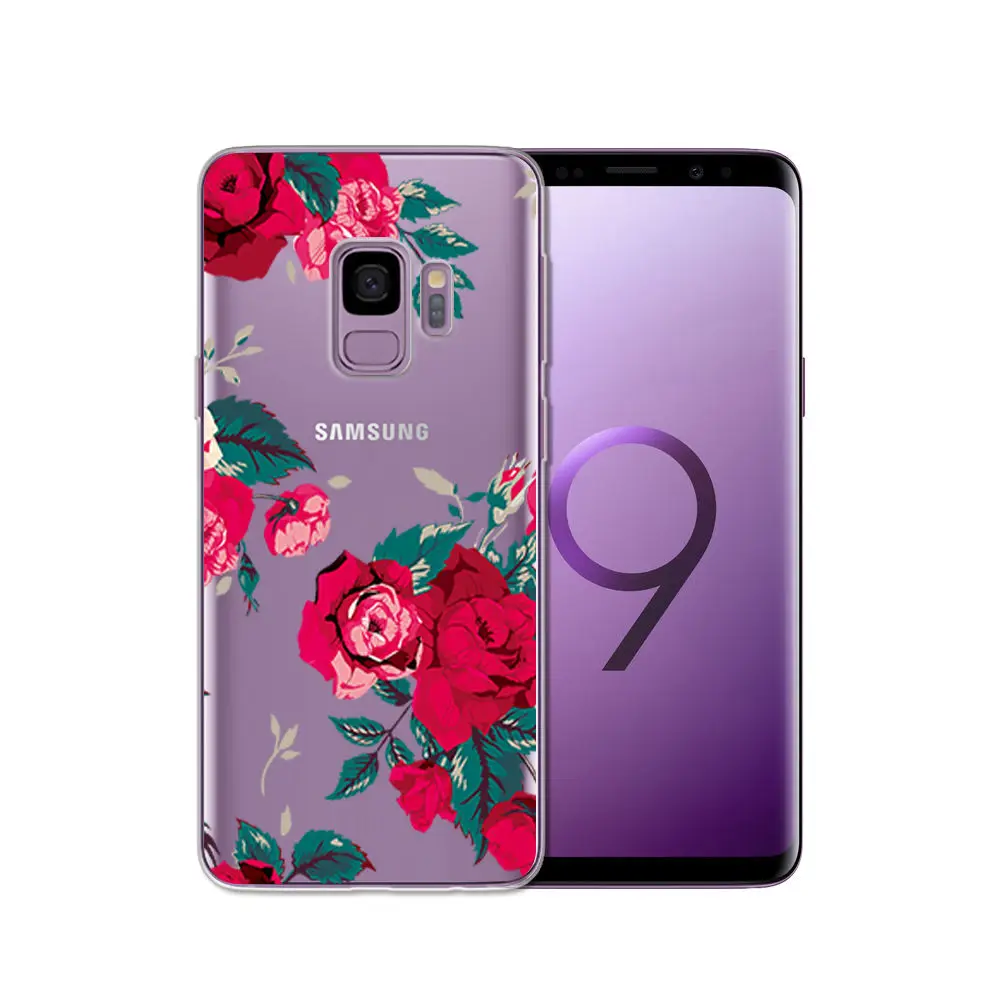 Painted Fundas FOR Samsung Galax s5 S6 S7 S8 S9 Soft TPU Phone Cover FOR Samsung S6 edge S8 Plus S9 Plus Clear Silicone cases (18)