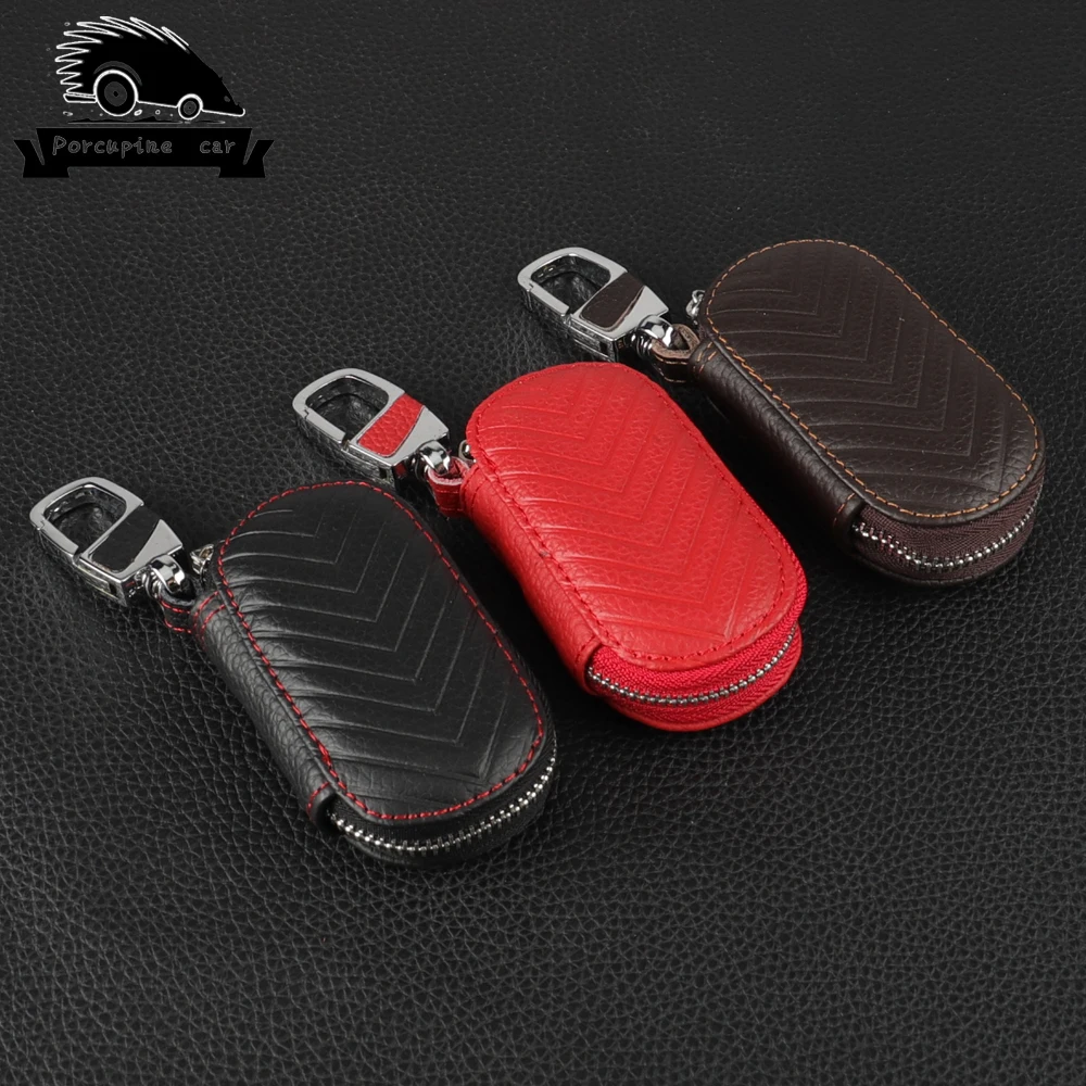 

Genuine Leather Car Keychain Key Bag Case Covers Wallet For AUDI BENZ BMW BUICK CADILLAC CHEVROLET CITROEN Toyota Lexus Nissan
