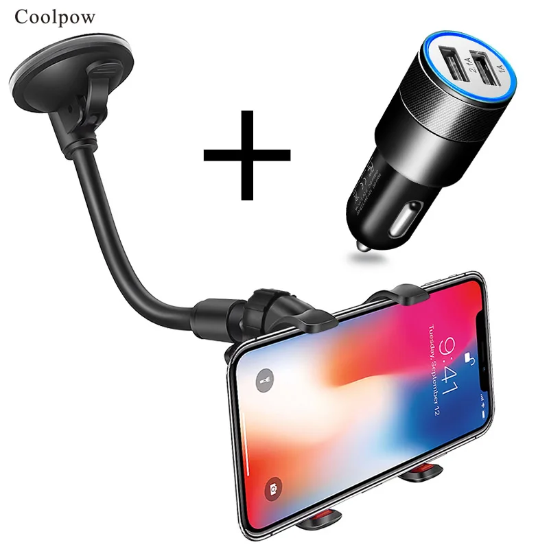 Car Phone Holder Bracket 360 Degree Rotation Mobile Stands Dashboard Holders Windshield Universal Mount For Smartphone | Мобильные