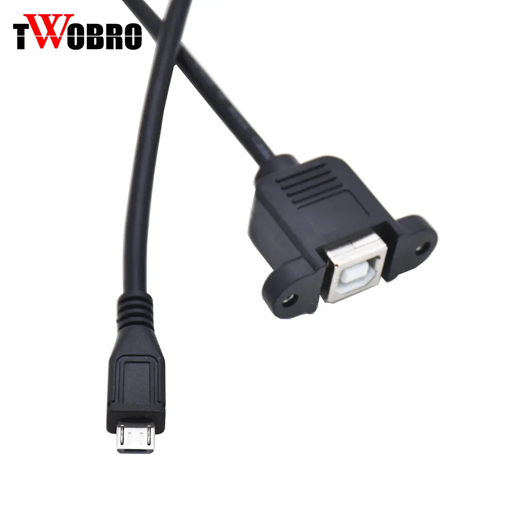 50 см USB 2 0 B розетка для панельного крепления принтера к Micro 5 контактный Мужской