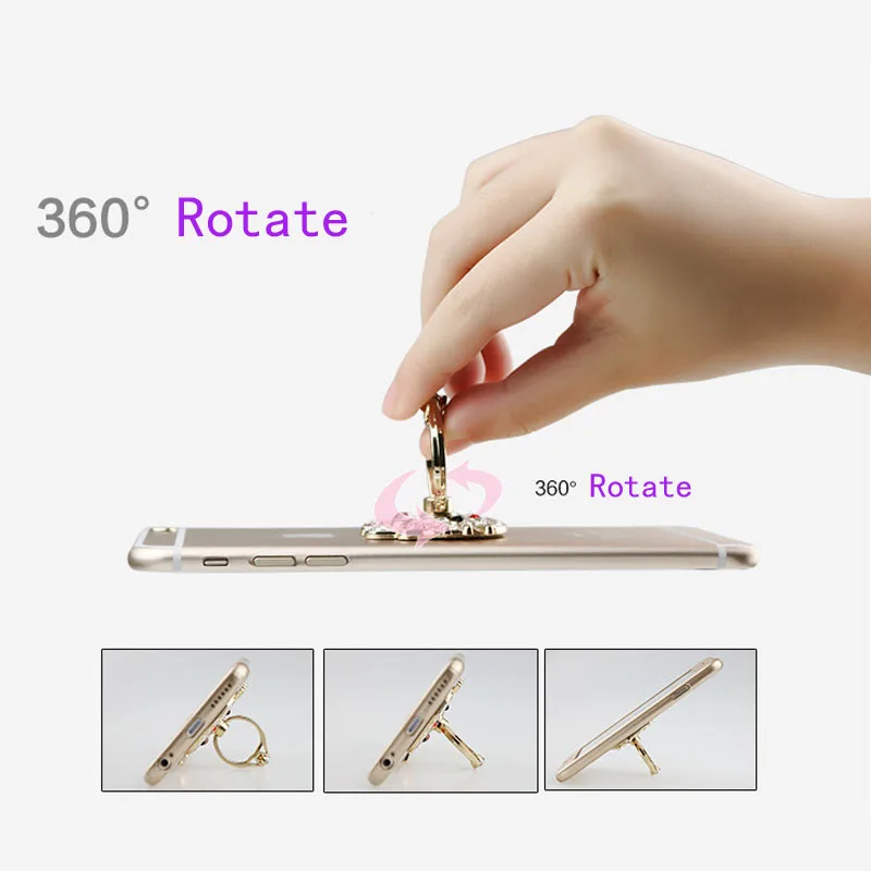 wholesale 500pcs 360 Rotating cute Cartoon Rhinestone Cellphone Accessories Finger Ring Stent Mobile phone holder stand wholesale 500pcs 360 Rotating cute Cartoon Rhinestone Cellphone Accessories Finger Ring Stent Mobile phone holder stand