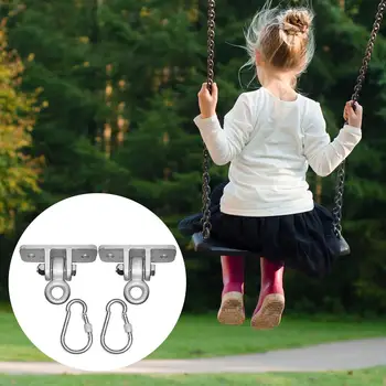 

High Quality Heavy Duty Swing Hangers Playground Porch Yoga Seat Trapeze Wooden Sets Indoor Outdoor Safety Locking Snap Hooks