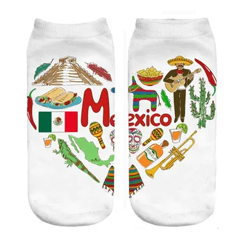

mexico love print socks dropshipping